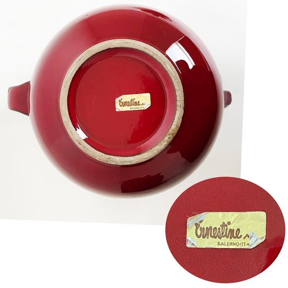 Mid Century Modern Ernestine Italy Ceramic Tea Pot & Lid Rare Vintage MCM - Picture 10 of 11